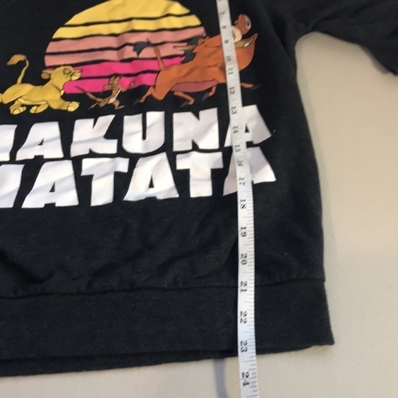 DISNEY Hakuna Matata graphic sweatshirt Timon Pumbaa Simba size Small womens - Picture 8 of 10